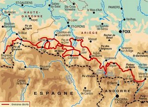 Pyrénnées Ariegeoises carte Pyrénnées Ariegeoises