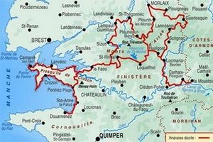  carte Les Monts d Arrée et la Presqu île de Crozon