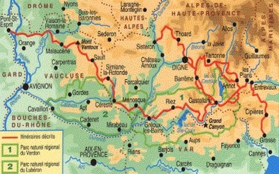  carte GR4 Haute Provence par les Gorges du Verdon