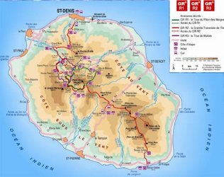 carte ile de la Réunion 