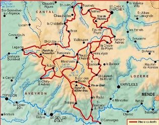  carte Tour des Monts d Aubrac