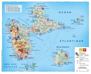 carte sentier Guadeloupe 