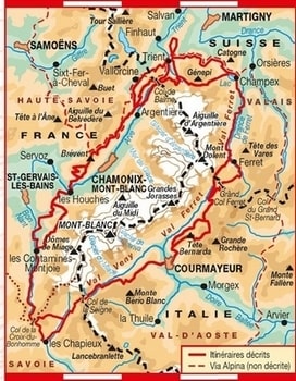  carte Tour du Mont Blanc