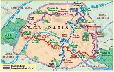  carte paris à pied