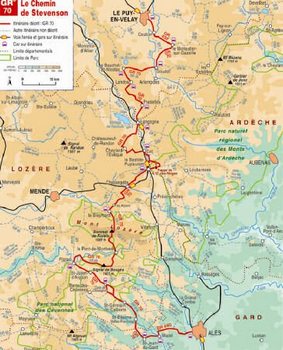  carte Chemin de Stevenson