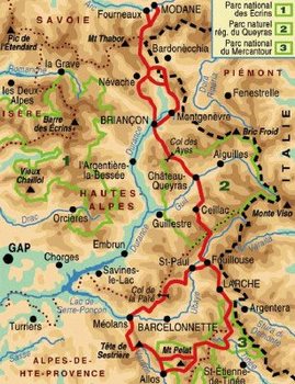 carte GR56 Tour de l Ubaye