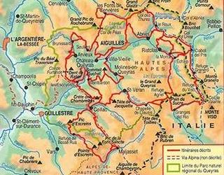 carte GR58 Tour queyras