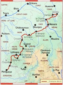 carte compostelle vézelay