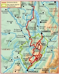  carte Tours et traversées de Chartreuse 