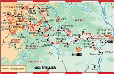  carte La Grande Traversée du Gard